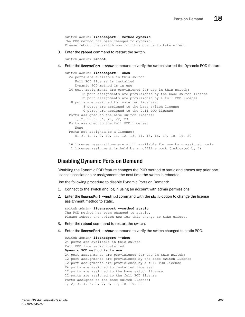 Disabling dynamic ports on demand | Dell POWEREDGE M1000E User Manual | Page 487 / 666
