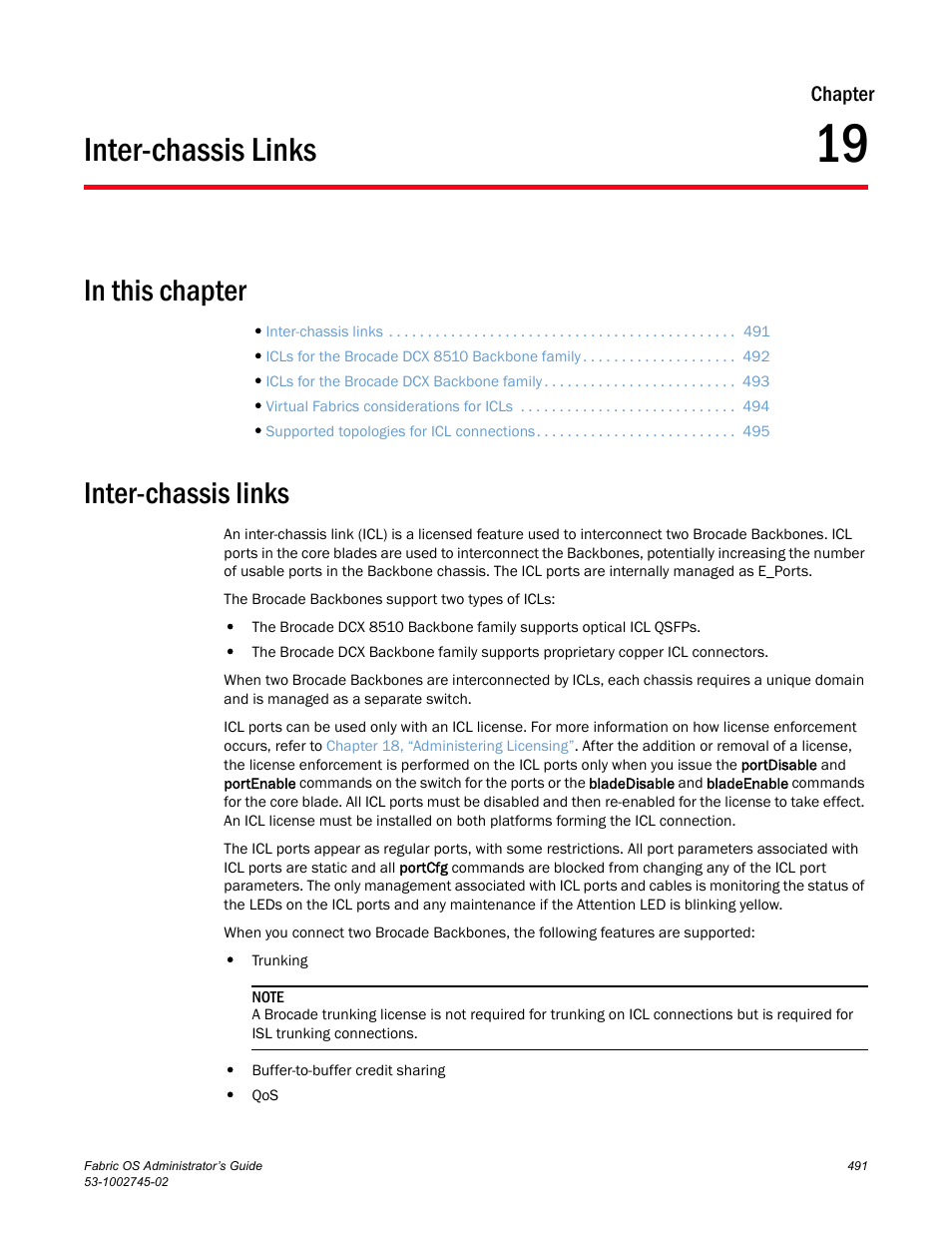 Inter-chassis links, Chapter 19, Chapter 19, “inter-chassis links | Dell POWEREDGE M1000E User Manual | Page 491 / 666