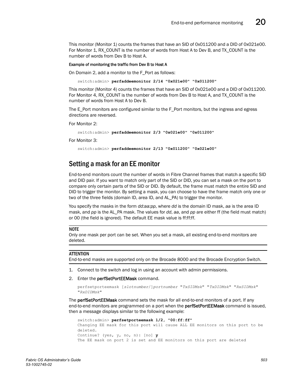 Setting a mask for an ee monitor | Dell POWEREDGE M1000E User Manual | Page 503 / 666