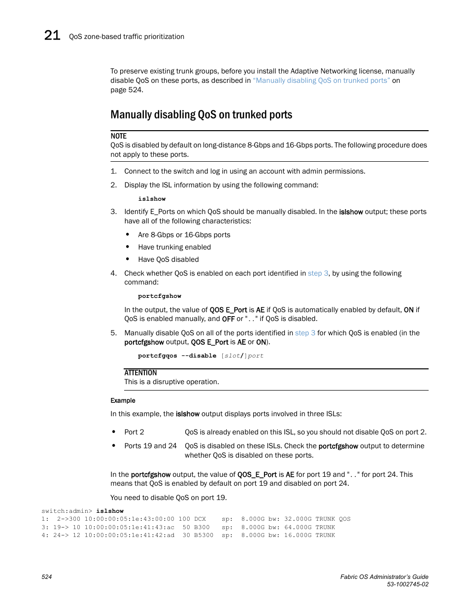 Manually disabling qos on trunked ports | Dell POWEREDGE M1000E User Manual | Page 524 / 666