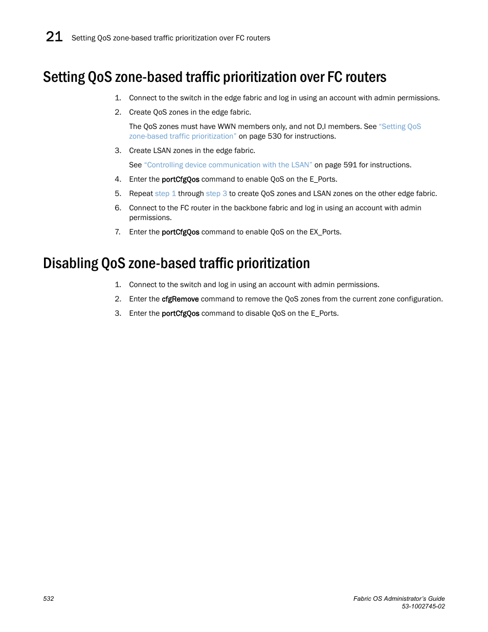 Disabling qos zone-based traffic prioritization | Dell POWEREDGE M1000E User Manual | Page 532 / 666