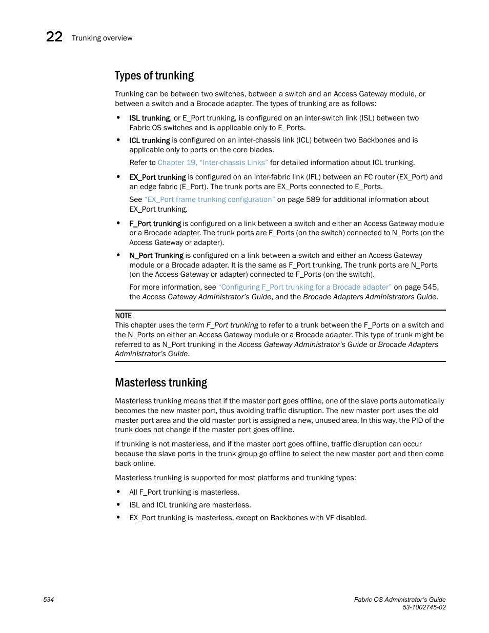 Types of trunking, Masterless trunking | Dell POWEREDGE M1000E User Manual | Page 534 / 666