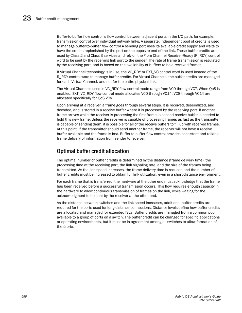 Optimal buffer credit allocation | Dell POWEREDGE M1000E User Manual | Page 556 / 666