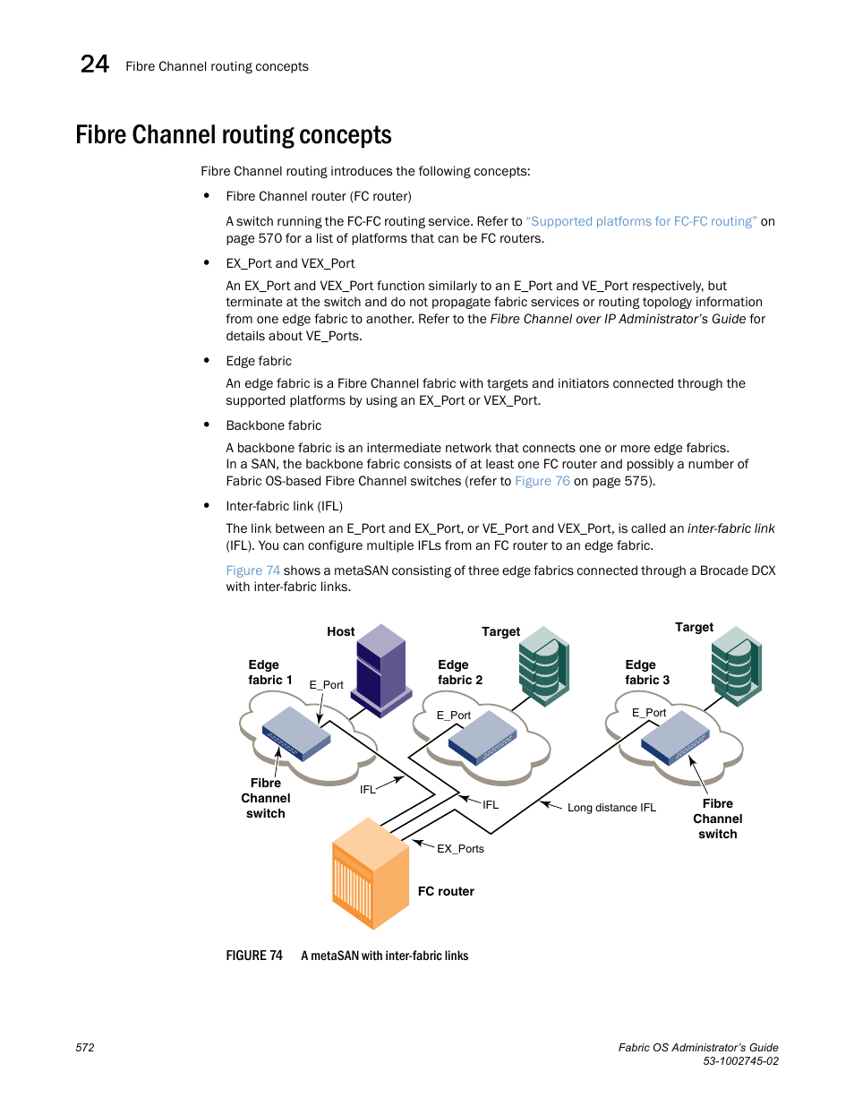 Fibre channel routing concepts, Figure 74, A metas | Dell POWEREDGE M1000E User Manual | Page 572 / 666