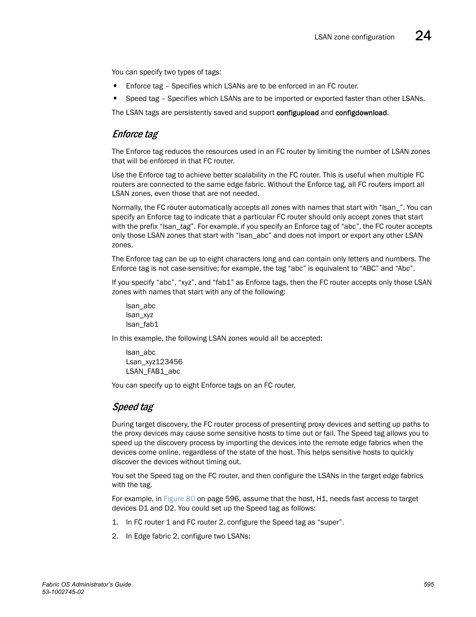 Enforce tag, Speed tag | Dell POWEREDGE M1000E User Manual | Page 595 / 666