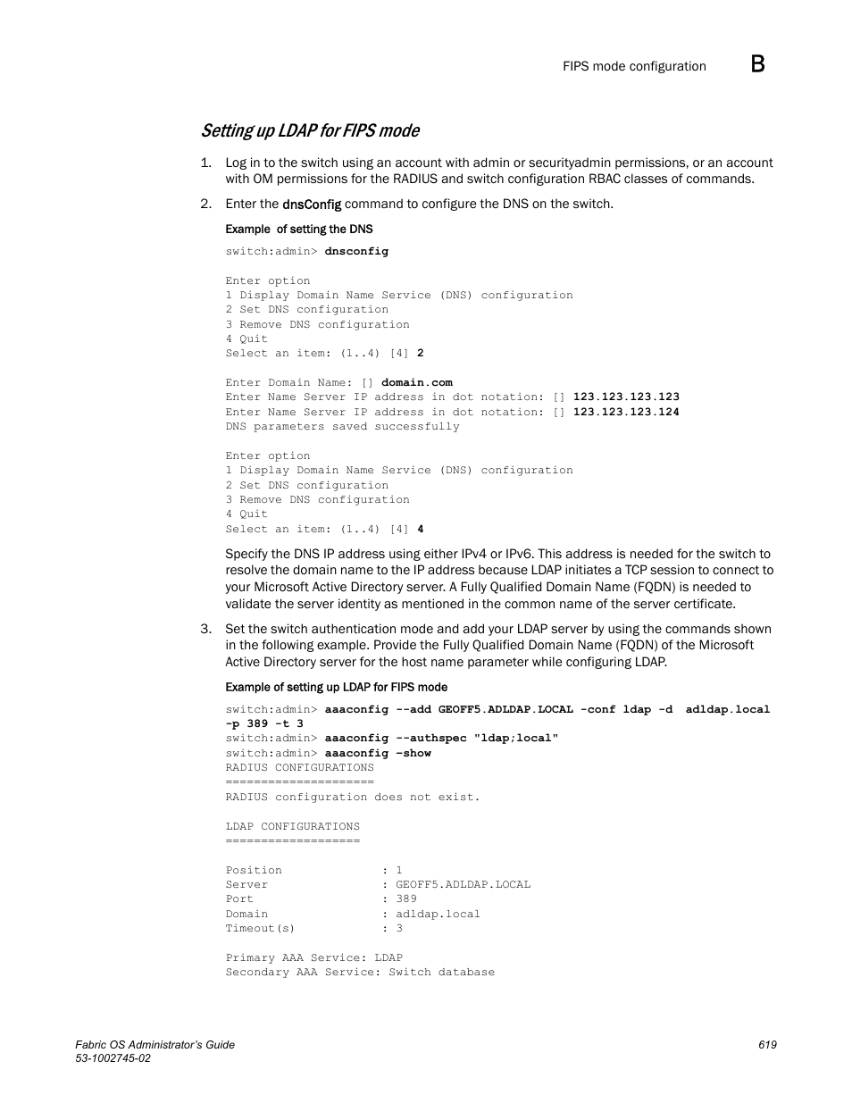 Setting up ldap for fips mode | Dell POWEREDGE M1000E User Manual | Page 619 / 666
