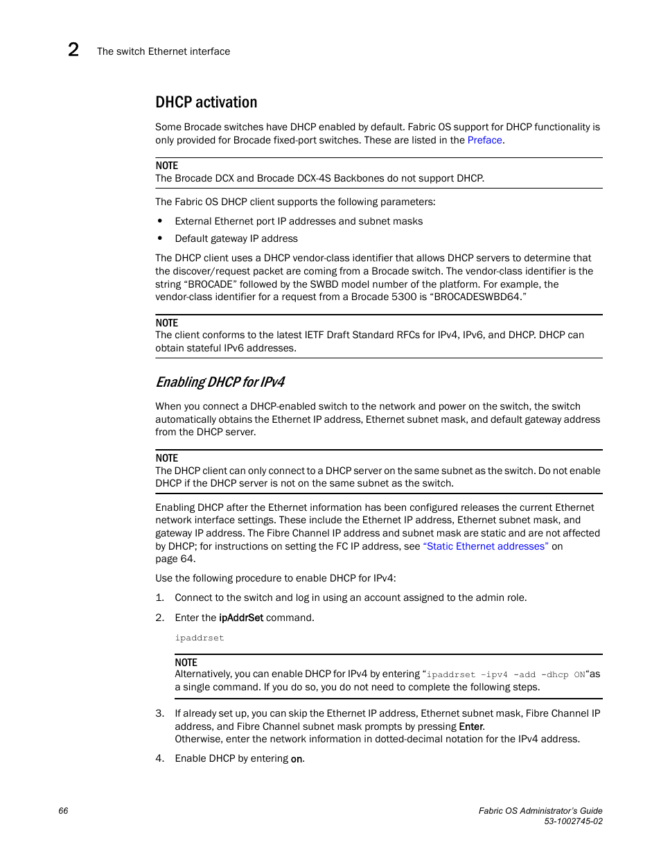 Dhcp activation, Enabling dhcp for ipv4, Dhcp | Activation | Dell POWEREDGE M1000E User Manual | Page 66 / 666