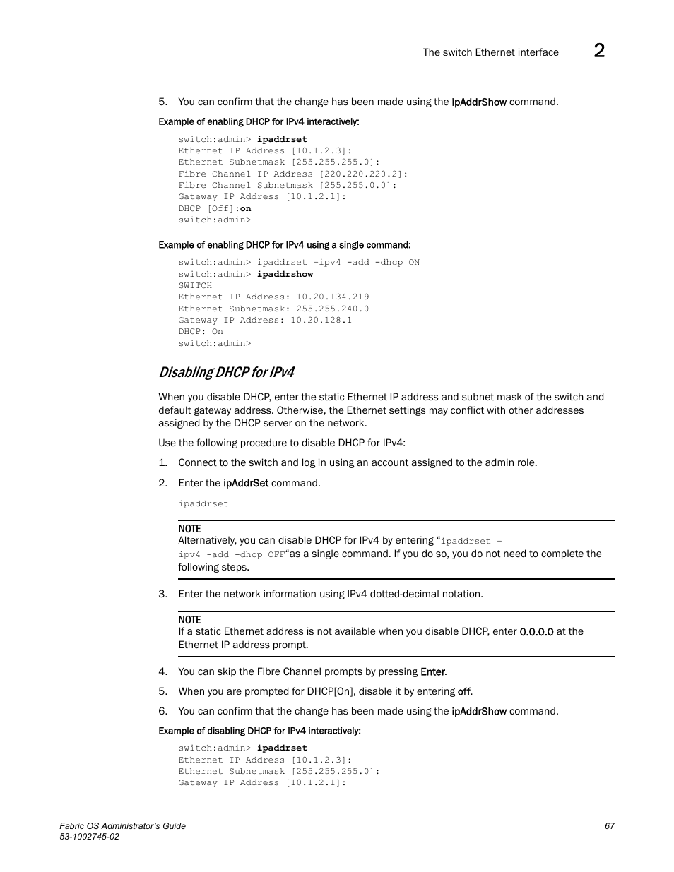 Disabling dhcp for ipv4 | Dell POWEREDGE M1000E User Manual | Page 67 / 666