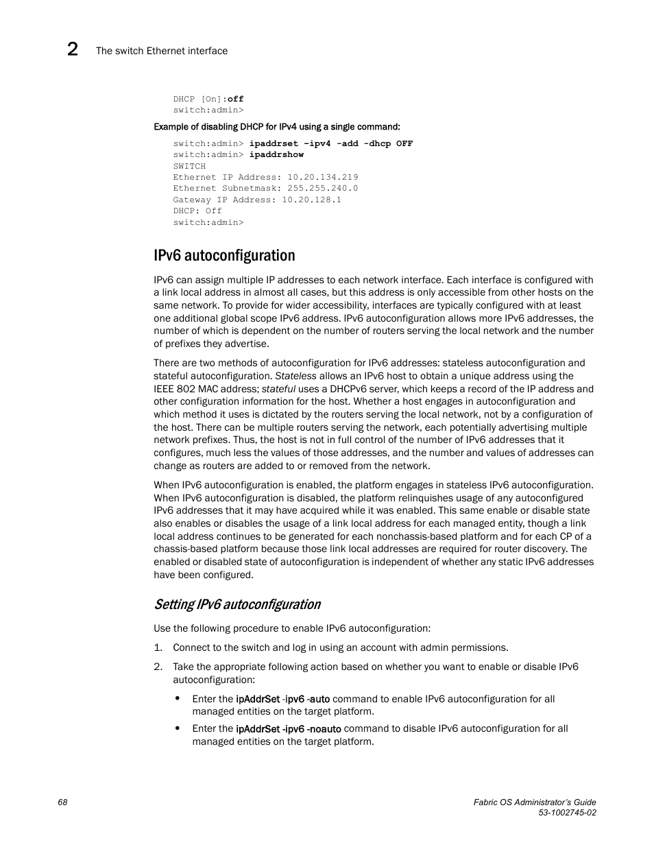 Ipv6 autoconfiguration, Setting ipv6 autoconfiguration | Dell POWEREDGE M1000E User Manual | Page 68 / 666