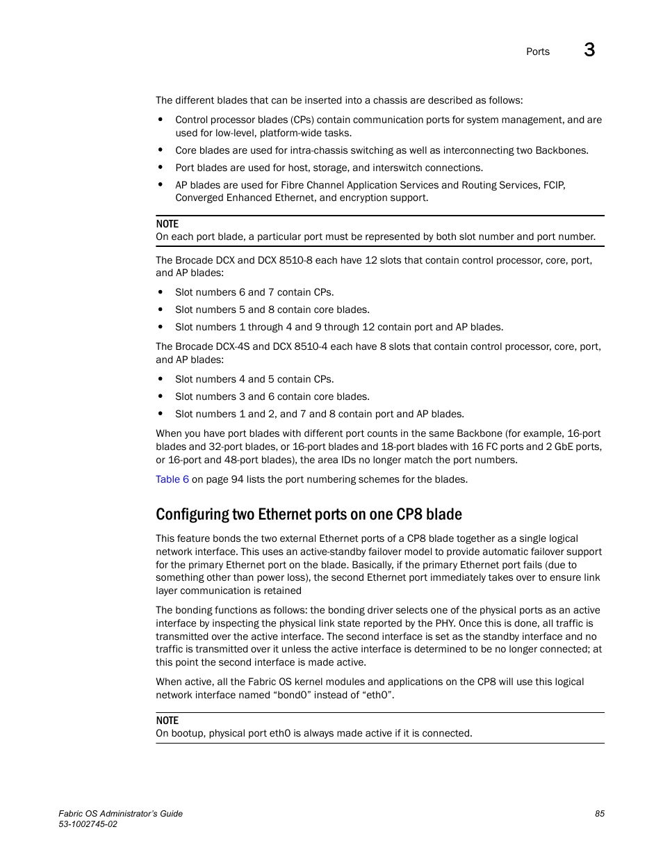 Configuring two ethernet ports on one cp8 blade | Dell POWEREDGE M1000E User Manual | Page 85 / 666