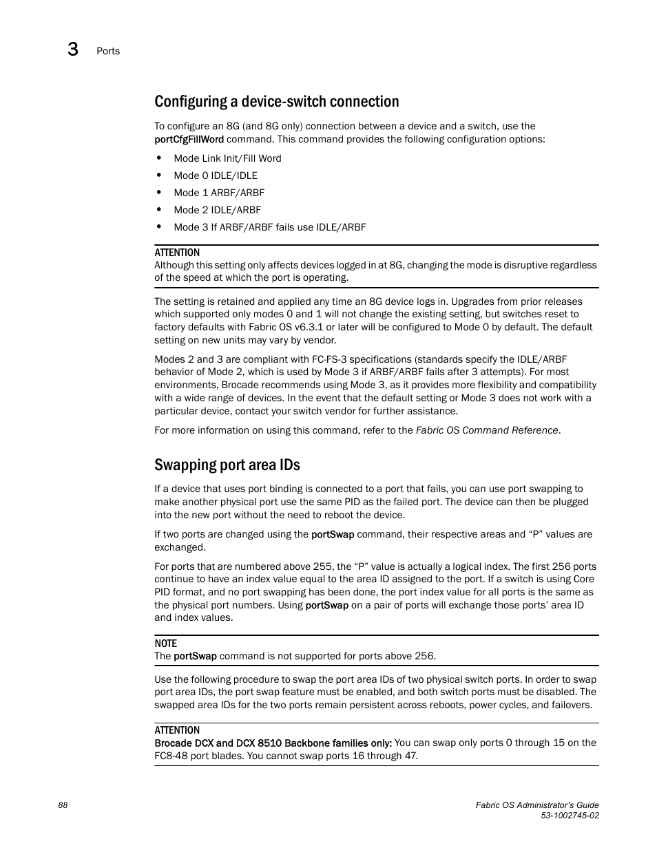 Configuring a device-switch connection, Swapping port area ids | Dell POWEREDGE M1000E User Manual | Page 88 / 666