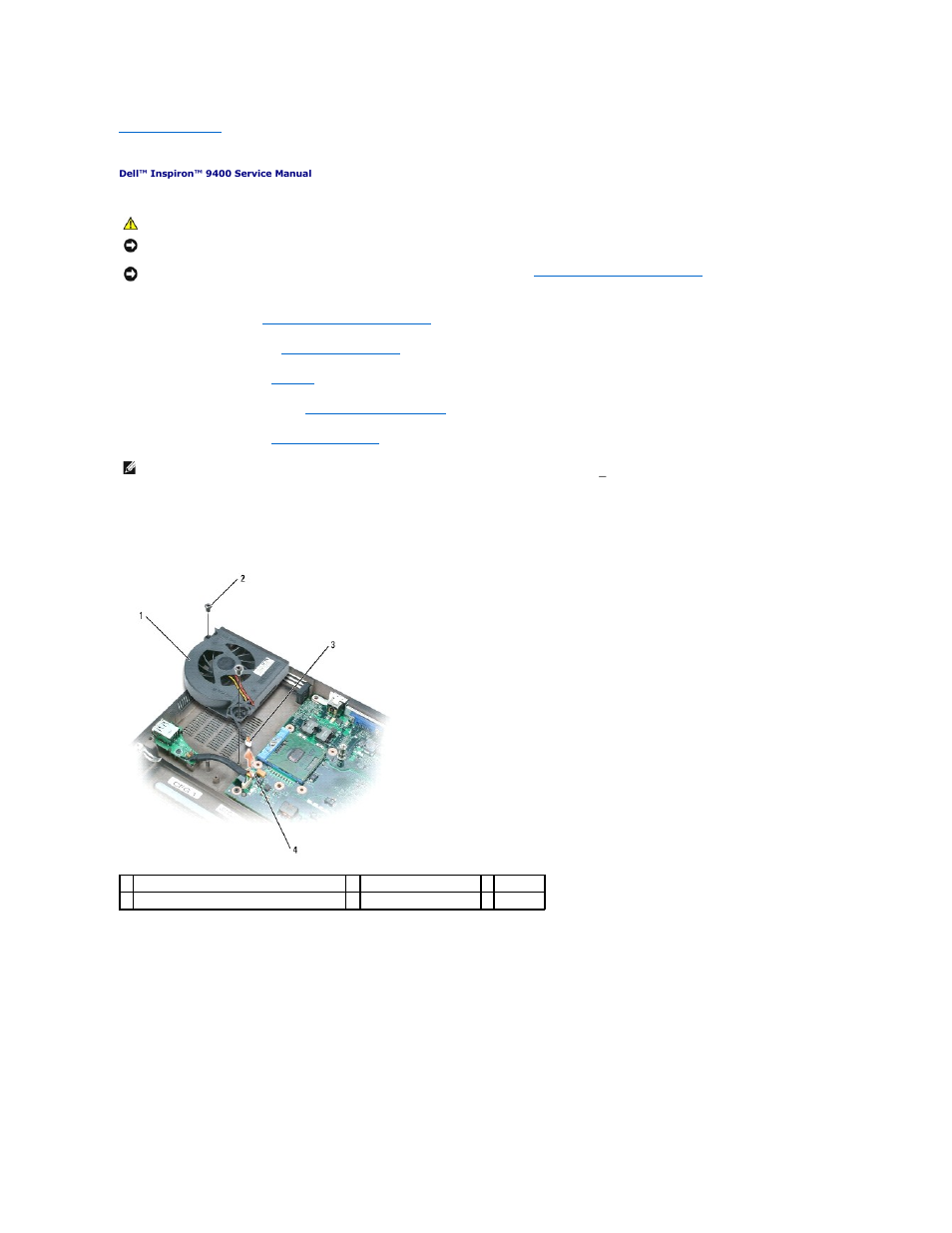 System fan(s) | Dell Inspiron 9400 User Manual | Page 28 / 56