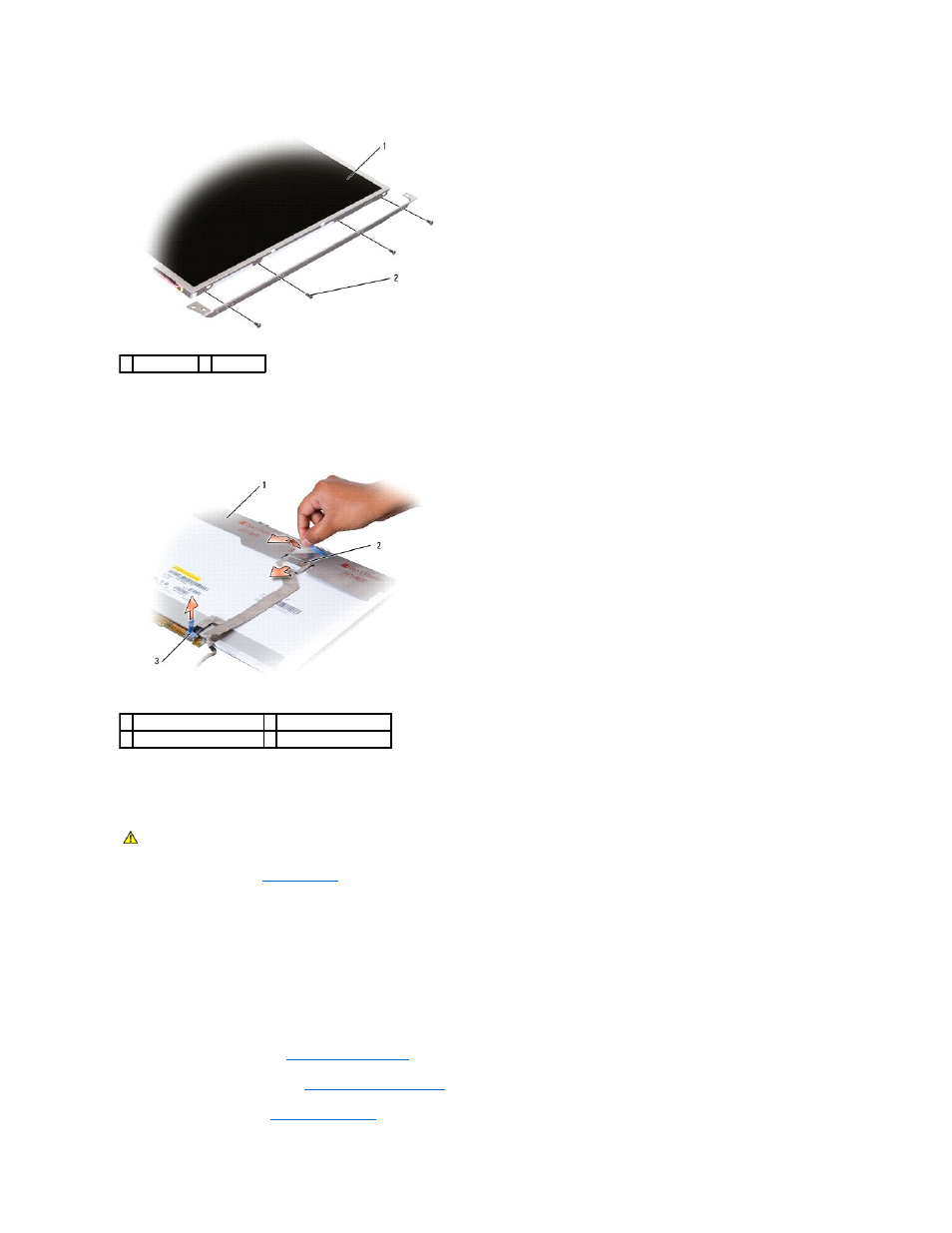 Replacing the display panel | Dell Inspiron 1526 (Late 2007) User Manual | Page 21 / 51