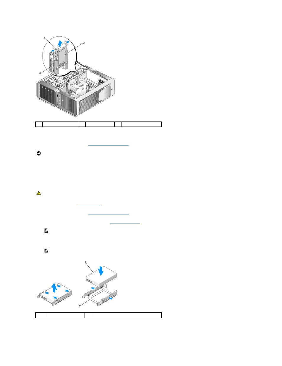 Installing a hard drive | Dell XPS 700 Jet Black User Manual | Page 35 / 126