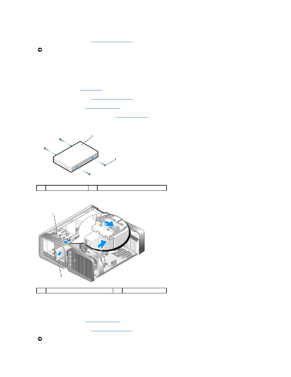 Installing a floppy drive | Dell XPS 700 Jet Black User Manual | Page 39 / 126