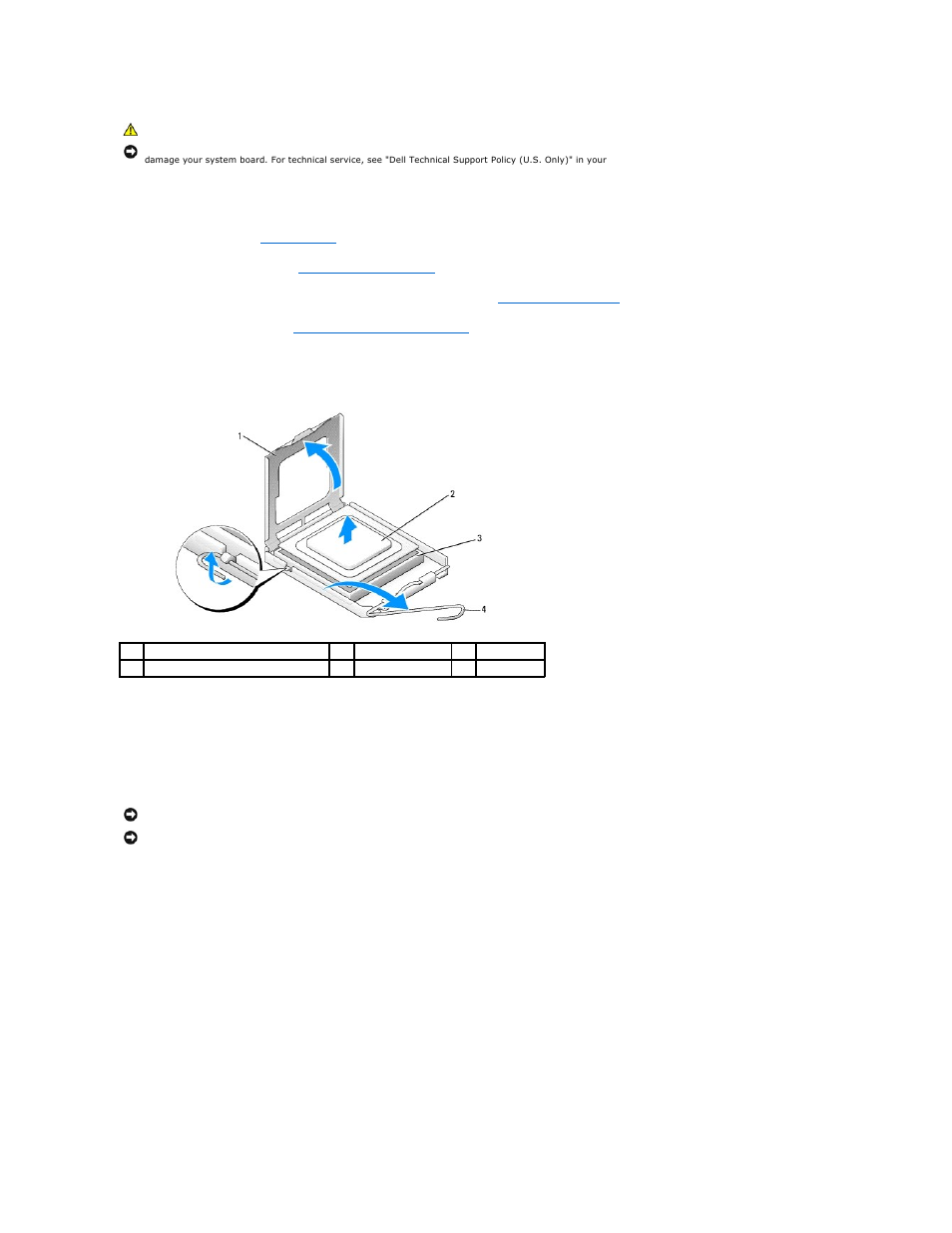 Removing the processor, Installing the processor | Dell XPS 700 Jet Black User Manual | Page 46 / 126