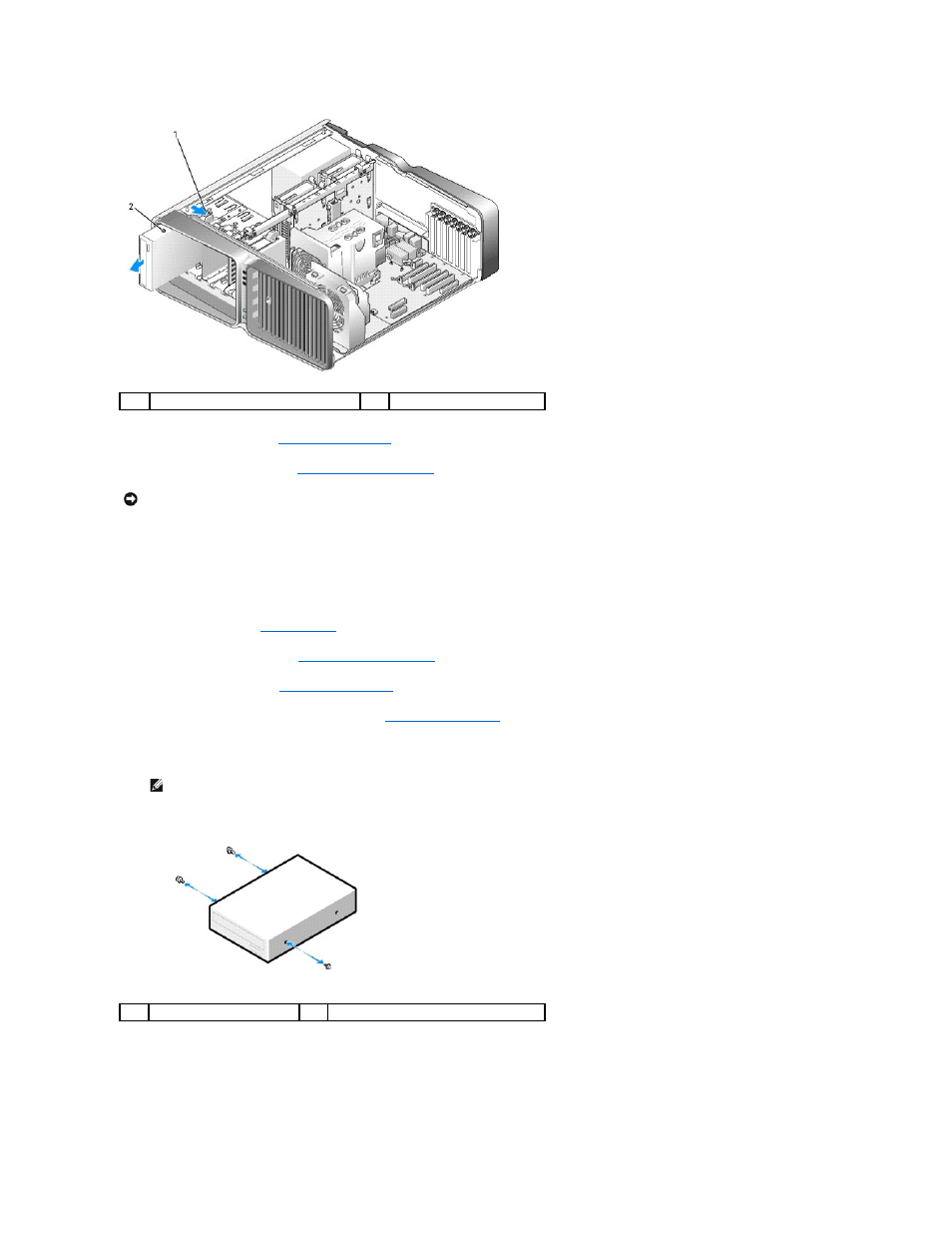 Installing a cd/dvd drive | Dell XPS 700 Jet Black User Manual | Page 80 / 126