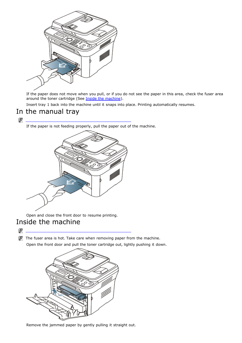 Inside the machine | Dell 1135n Multifunction Mono Laser Printer User Manual | Page 115 / 138