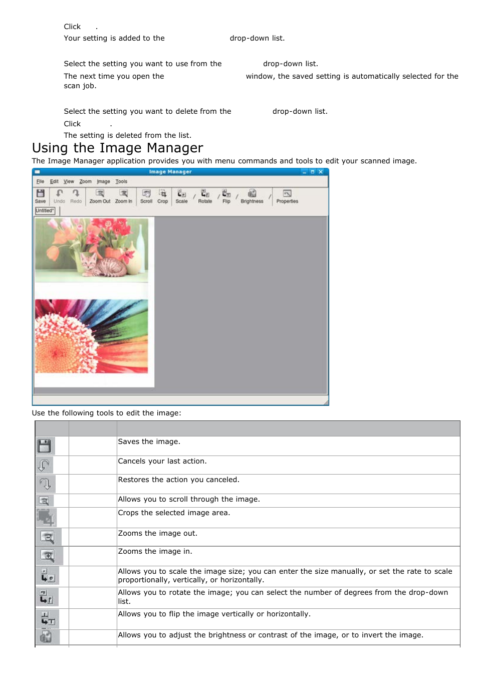 Using the image manager | Dell 1135n Multifunction Mono Laser Printer User Manual | Page 53 / 138