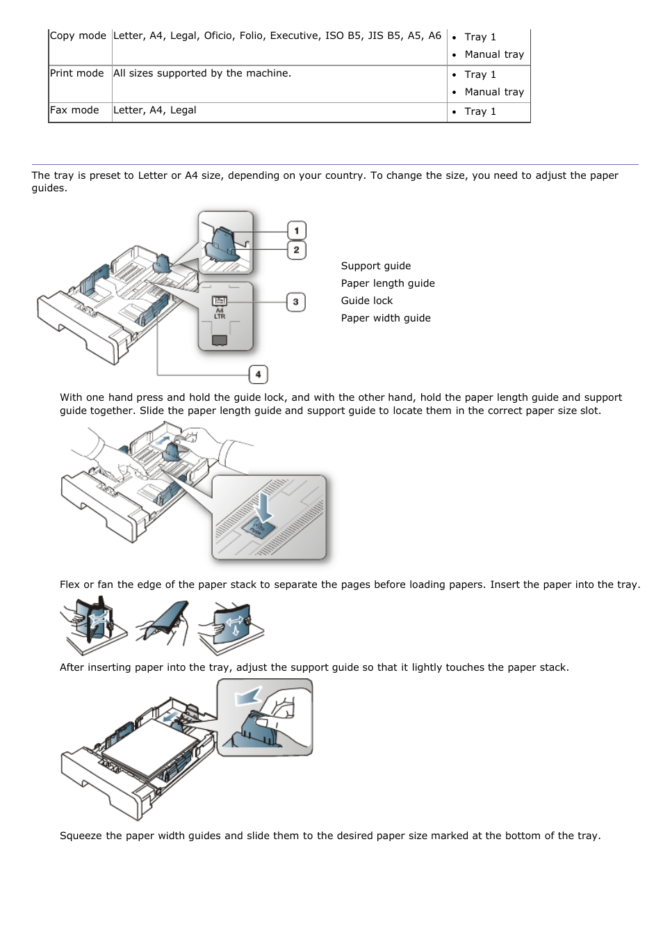 Changing the tray size | Dell 1135n Multifunction Mono Laser Printer User Manual | Page 88 / 138