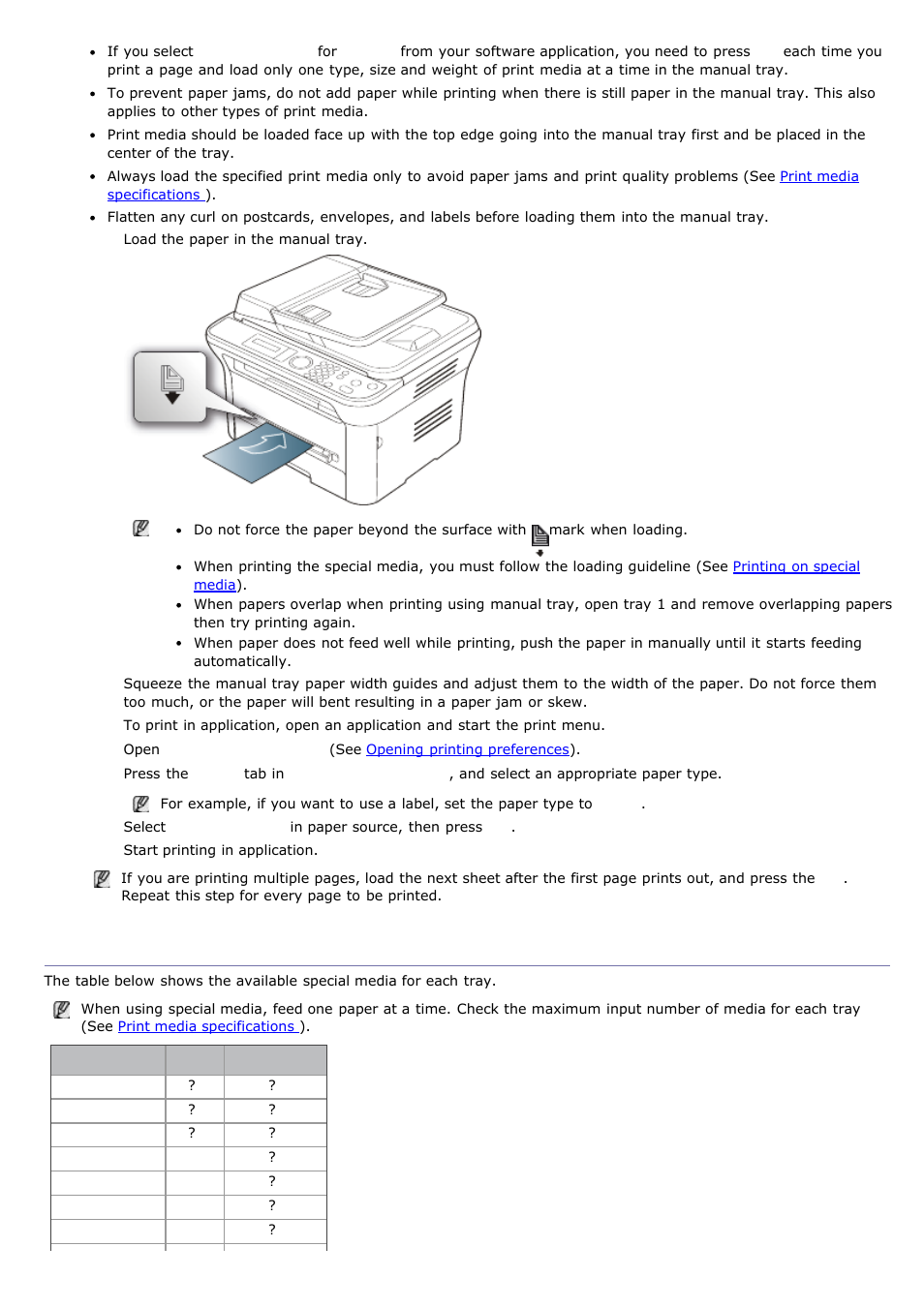 Printing on special media | Dell 1135n Multifunction Mono Laser Printer User Manual | Page 90 / 138