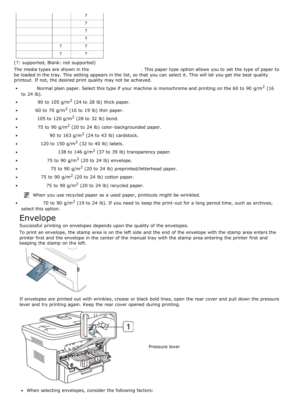 Envelope | Dell 1135n Multifunction Mono Laser Printer User Manual | Page 91 / 138