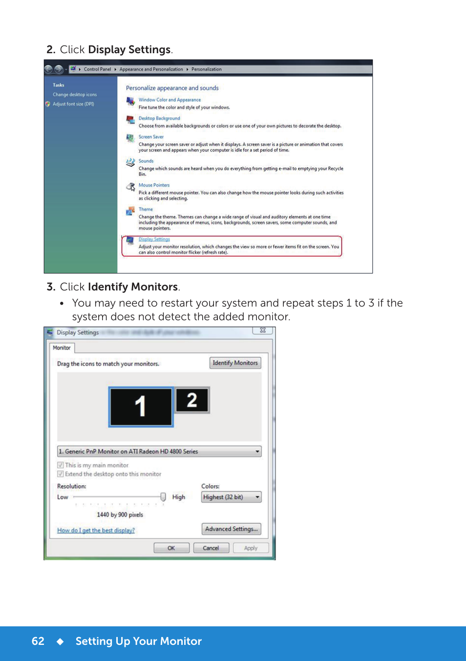 Dell E1914H Monitor User Manual | Page 62 / 81