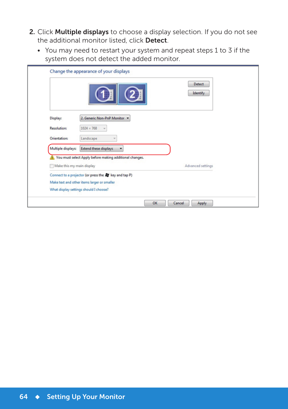 Dell E1914H Monitor User Manual | Page 64 / 81