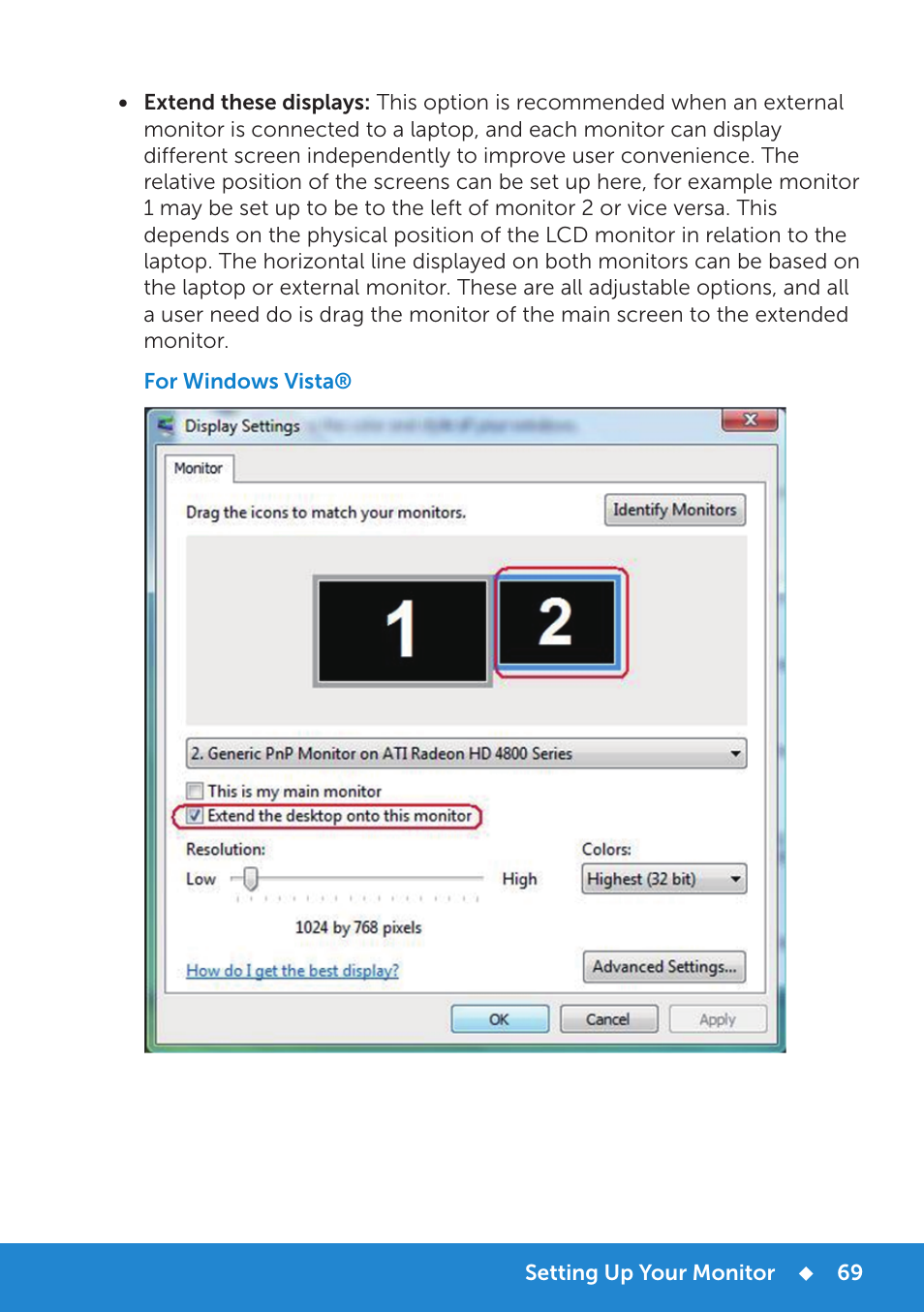 Dell E1914H Monitor User Manual | Page 69 / 81