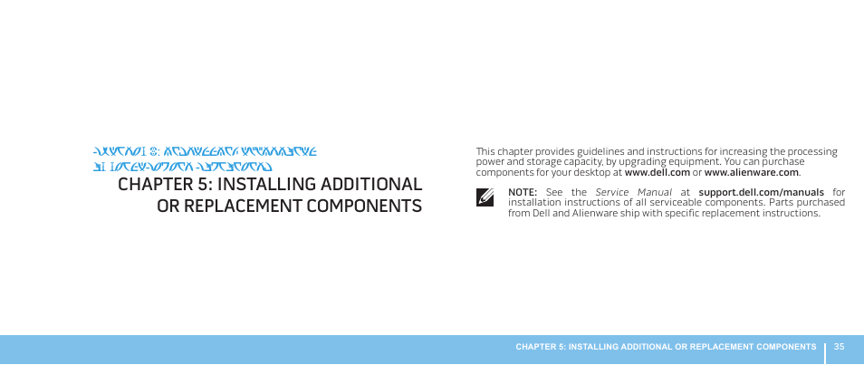 Dell Alienware Aurora ALX (Late 2009) User Manual | Page 35 / 68