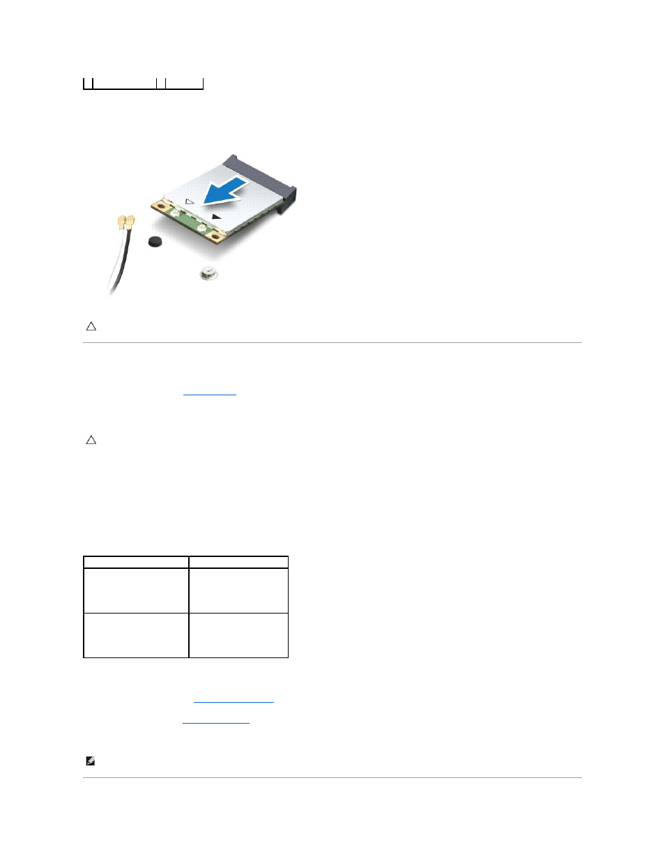 Replacing the mini-card | Dell Studio 1450 (Mid 2009) User Manual | Page 34 / 47