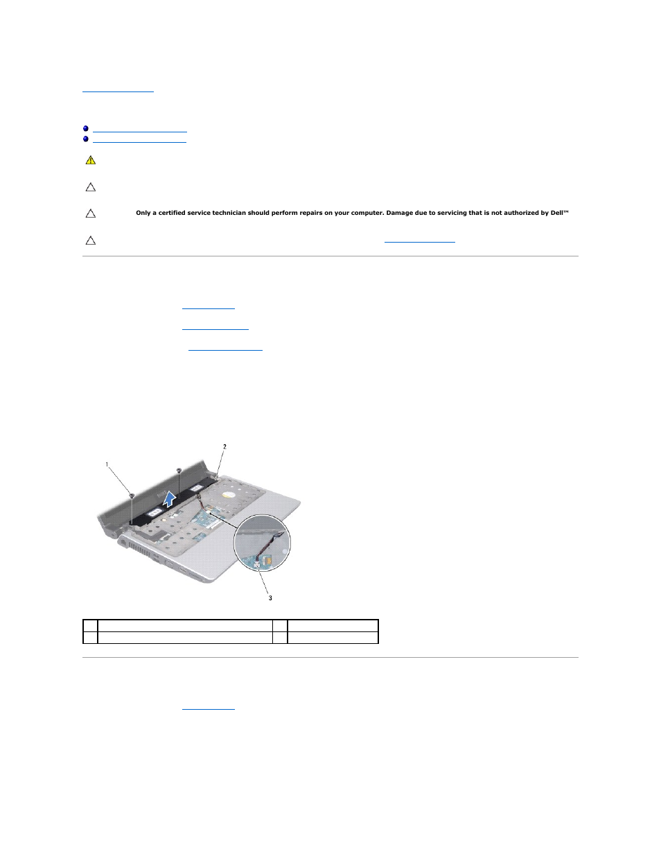 Speaker module, Removing the speaker module, Replacing the speaker module | Dell Studio 1450 (Mid 2009) User Manual | Page 41 / 47