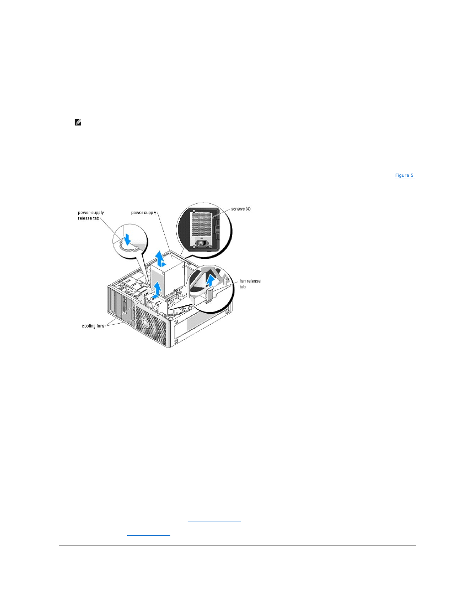 Installing the power supply | Dell PowerEdge SC 430 User Manual | Page 43 / 69