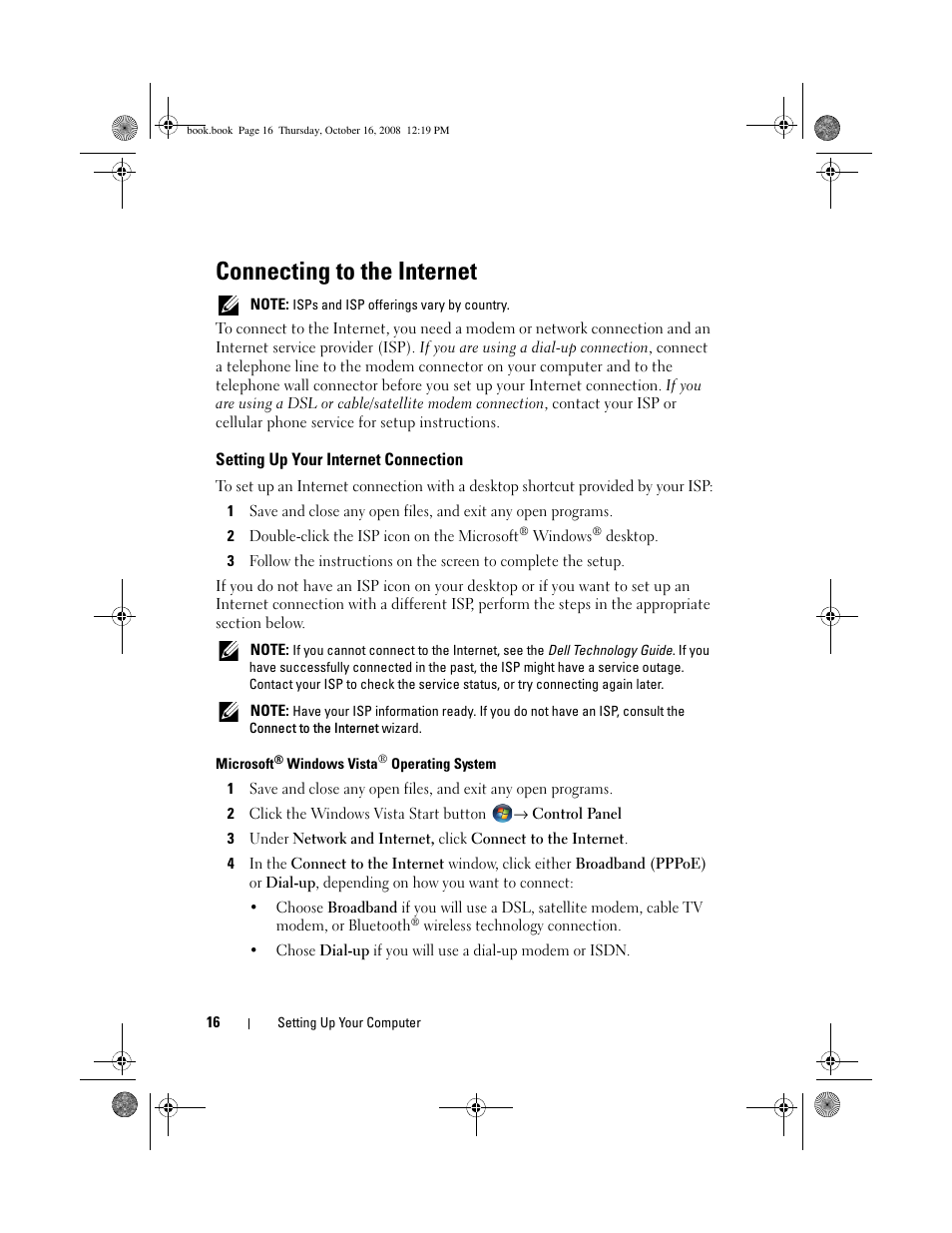 Connecting to the internet | Dell Latitude E4300 (Late 2008) User Manual | Page 16 / 70