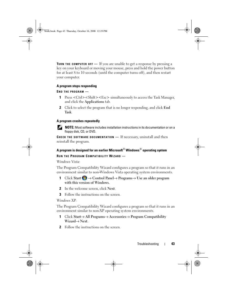 Dell Latitude E4300 (Late 2008) User Manual | Page 43 / 70