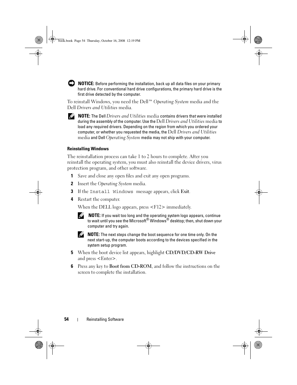 Dell Latitude E4300 (Late 2008) User Manual | Page 54 / 70