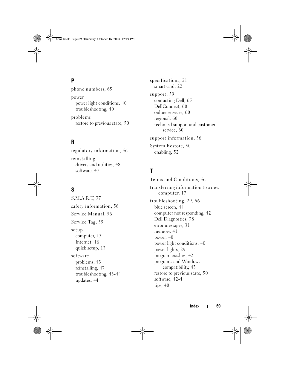 Dell Latitude E4300 (Late 2008) User Manual | Page 69 / 70