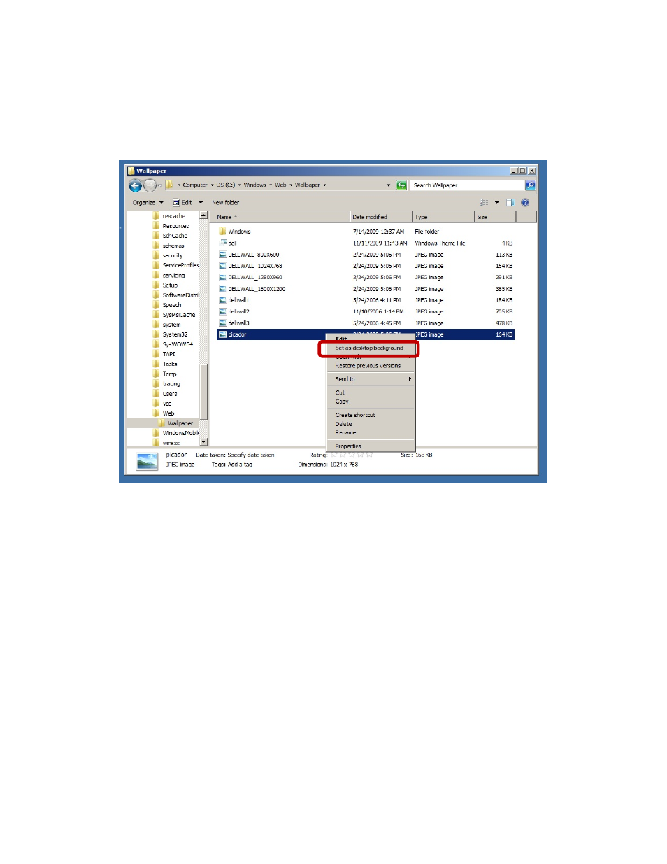 Restoring the dell wallpaper | Dell Powervault DL2300 User Manual | Page 14 / 14