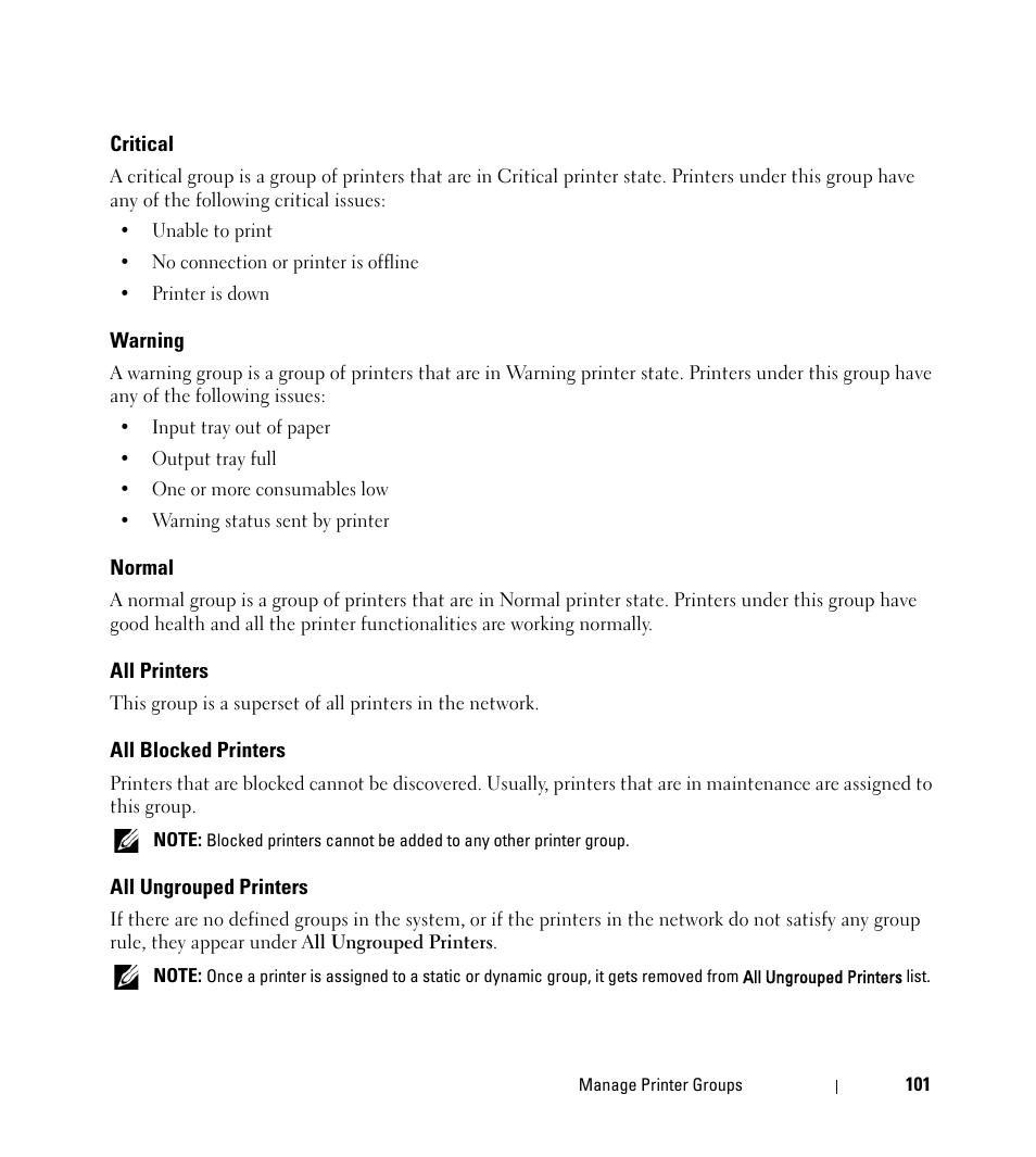Dell Open Manage Print Manager Software User Manual | Page 101 / 276