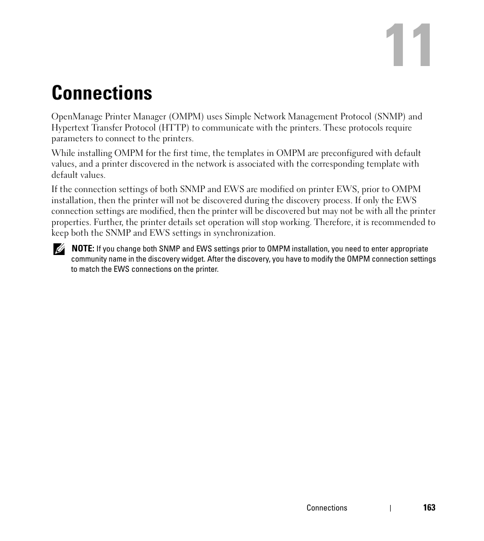 Connections | Dell Open Manage Print Manager Software User Manual | Page 163 / 276