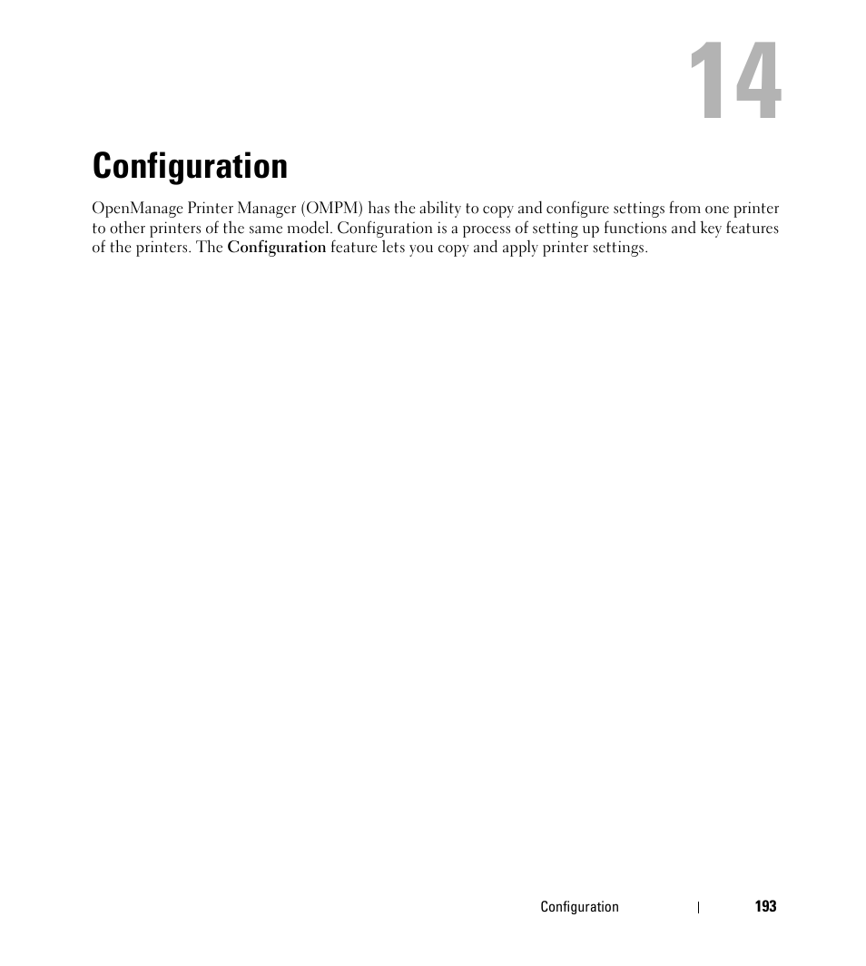 Configuration | Dell Open Manage Print Manager Software User Manual | Page 193 / 276