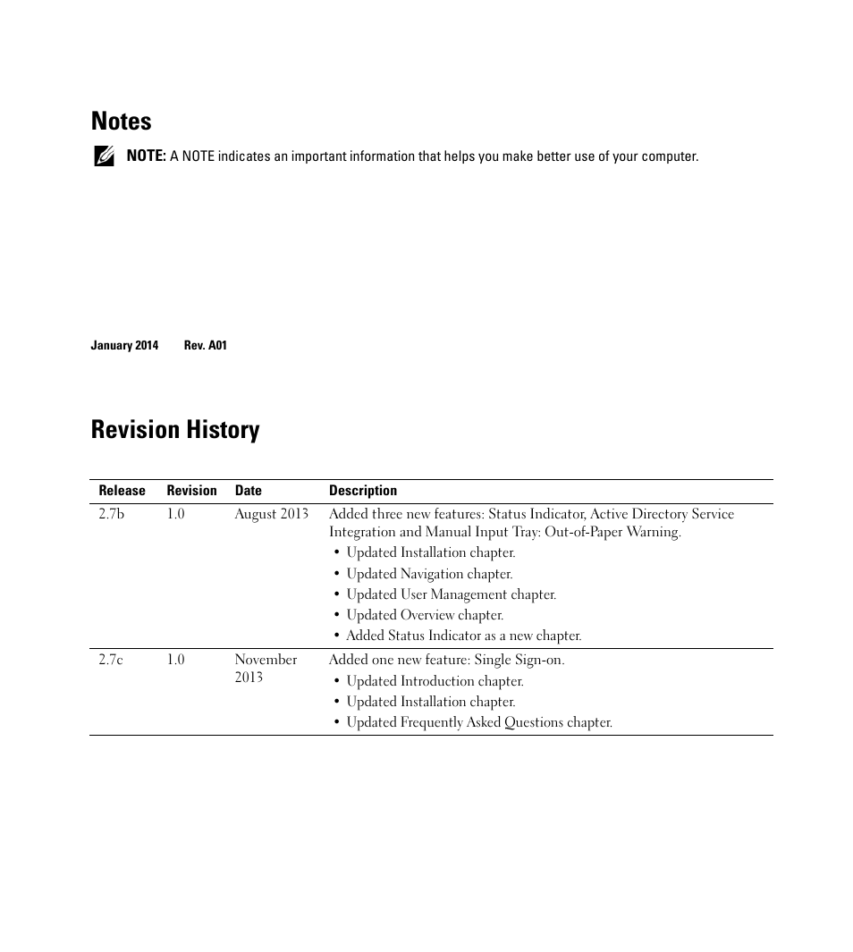 Revision history | Dell Open Manage Print Manager Software User Manual | Page 2 / 276