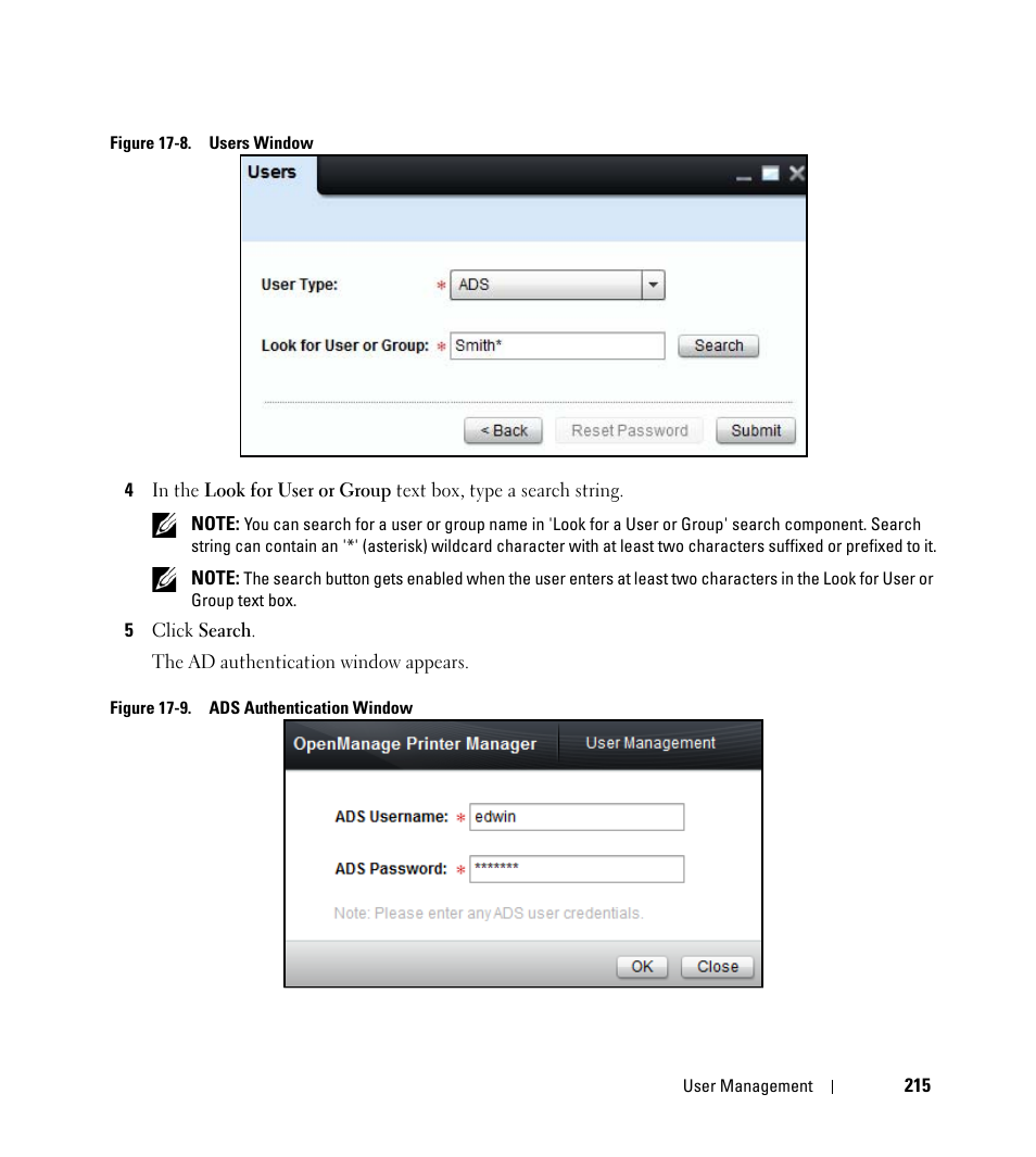 Dell Open Manage Print Manager Software User Manual | Page 215 / 276