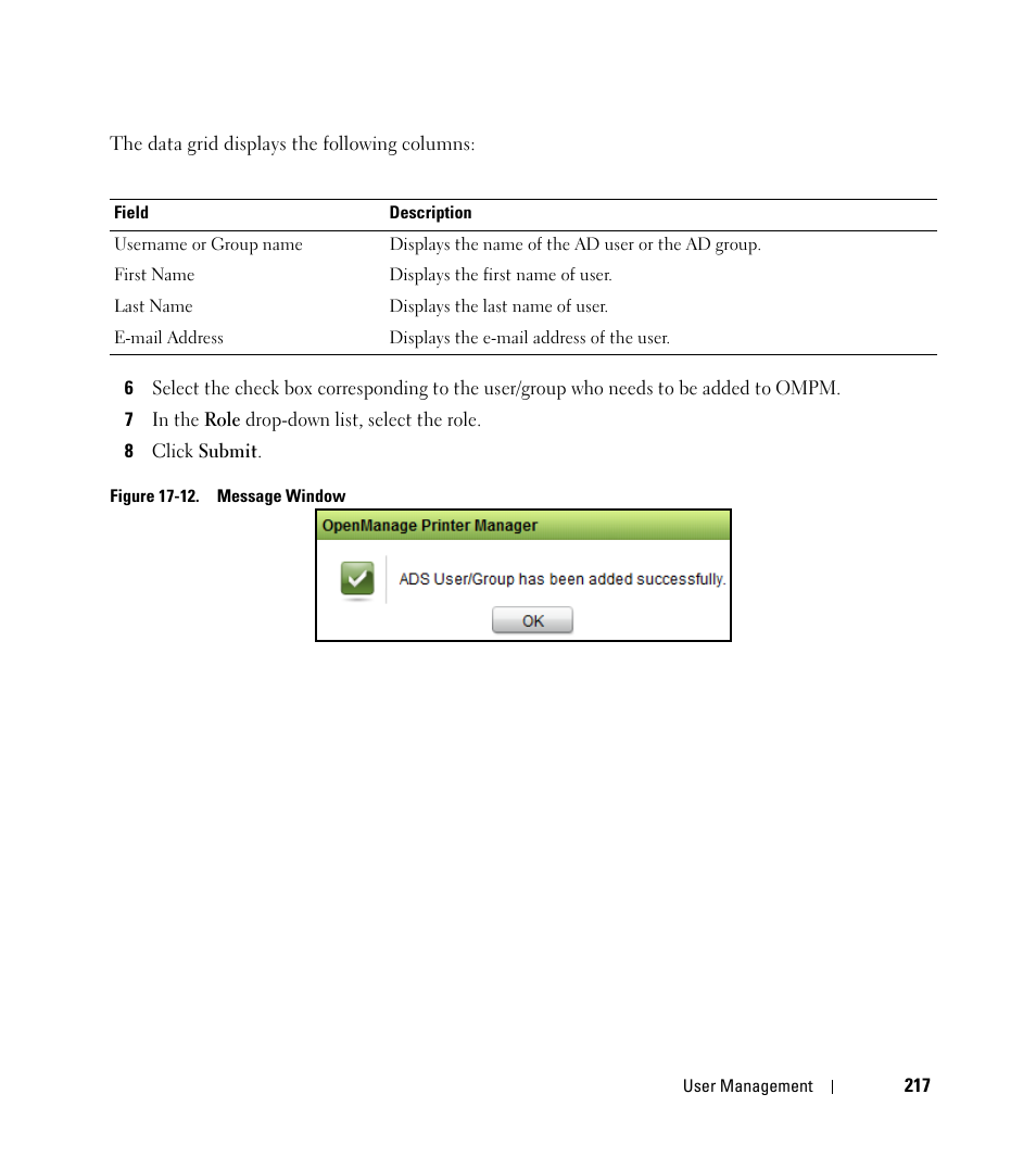 Dell Open Manage Print Manager Software User Manual | Page 217 / 276