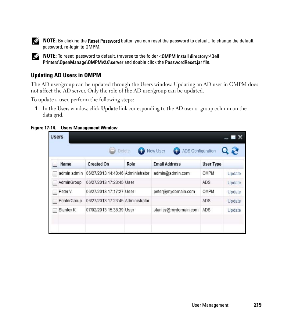 Dell Open Manage Print Manager Software User Manual | Page 219 / 276