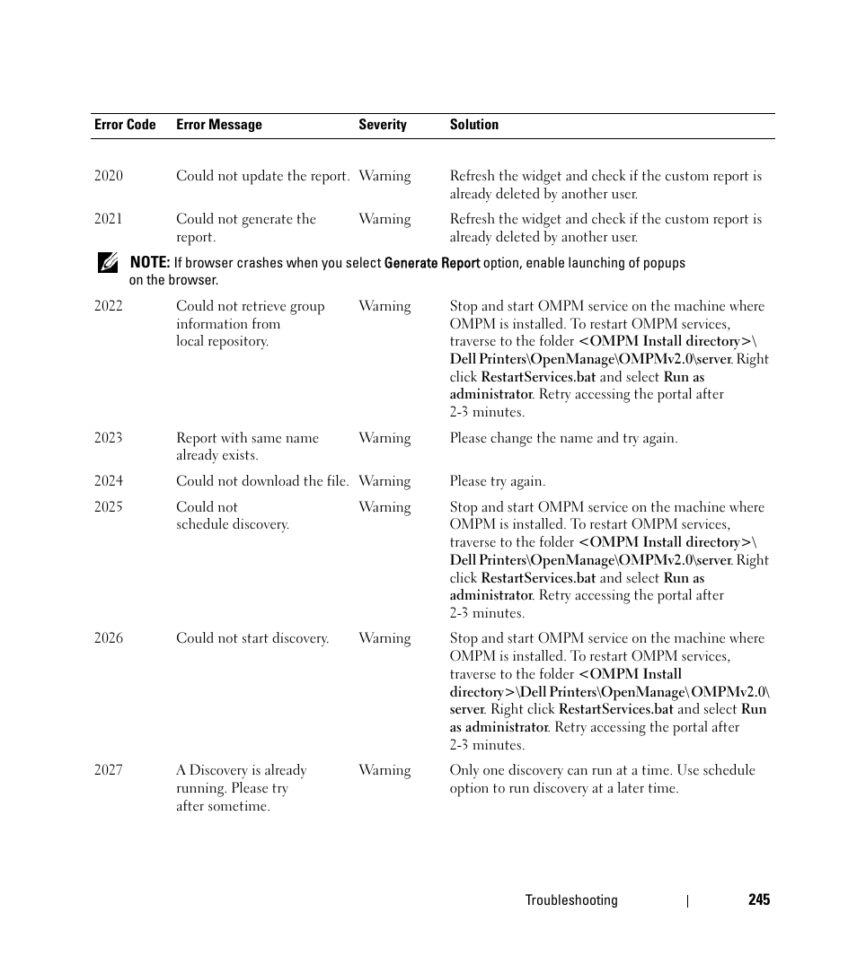 Dell Open Manage Print Manager Software User Manual | Page 245 / 276