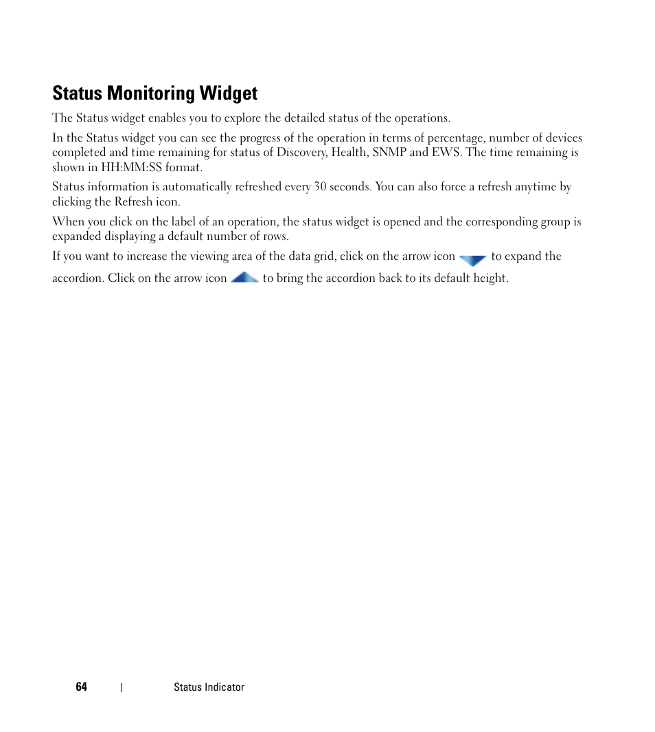 Status monitoring widget | Dell Open Manage Print Manager Software User Manual | Page 64 / 276