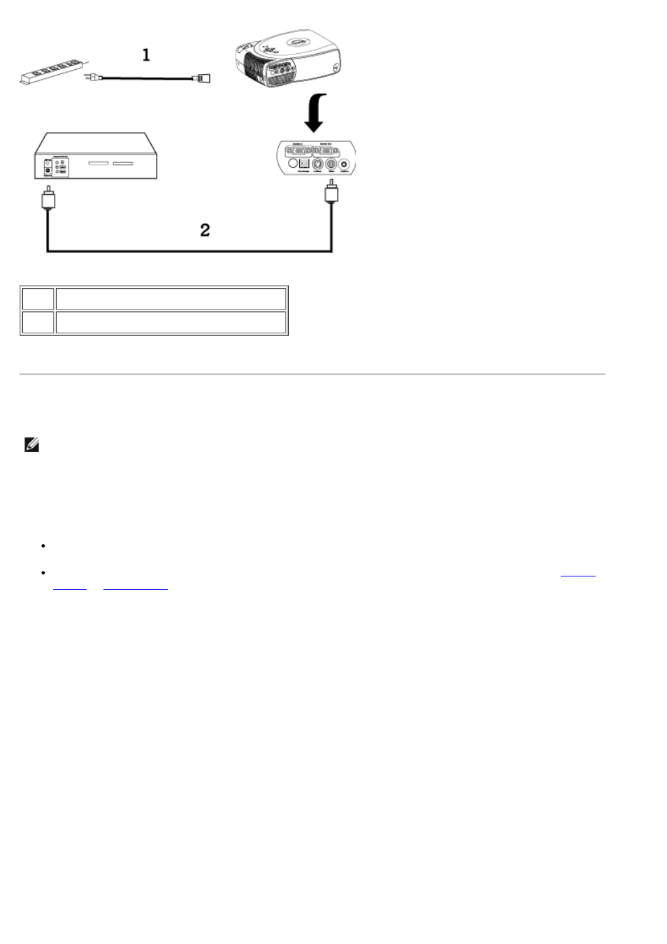 Powering on/off the projector | Dell Projector 2200MP User Manual | Page 11 / 55