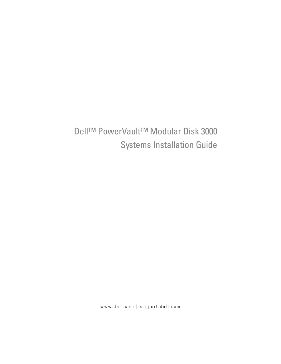 Dell PowerVault MD3000 User Manual | 46 pages