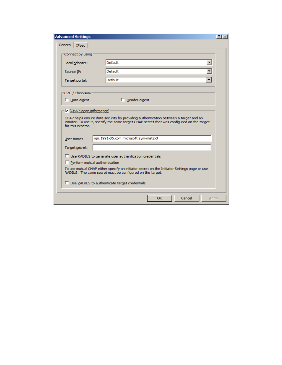 Figure 6: chap logon information | Dell PowerVault DL2200 User Manual | Page 12 / 13
